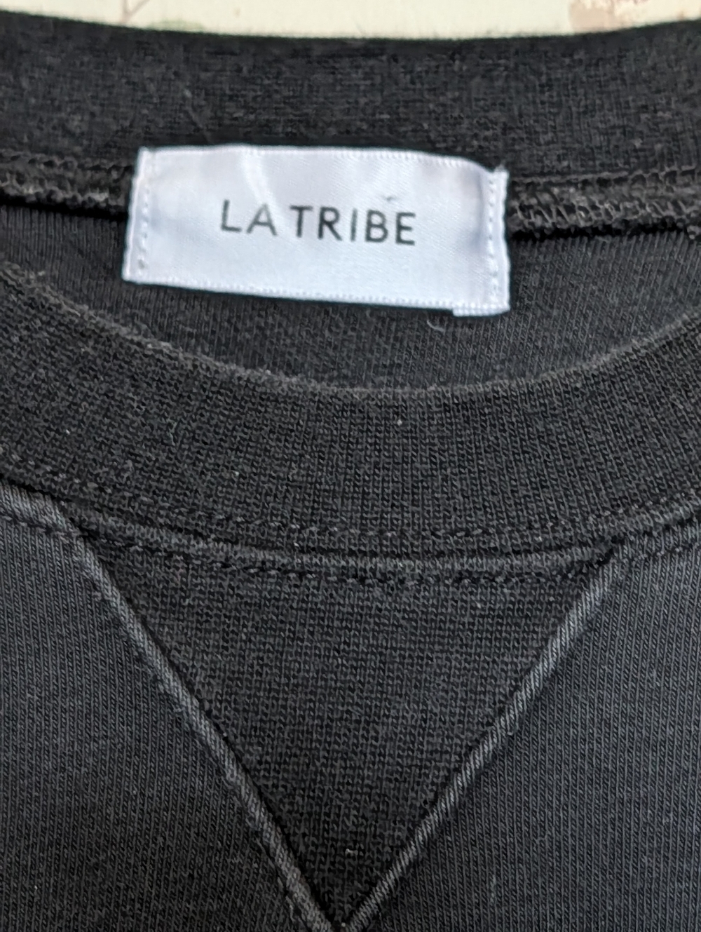 LA Tribe Crewneck Sweatshirt Balloon Sleeves split hem long length Streetwear Up - Picture 2 of 12